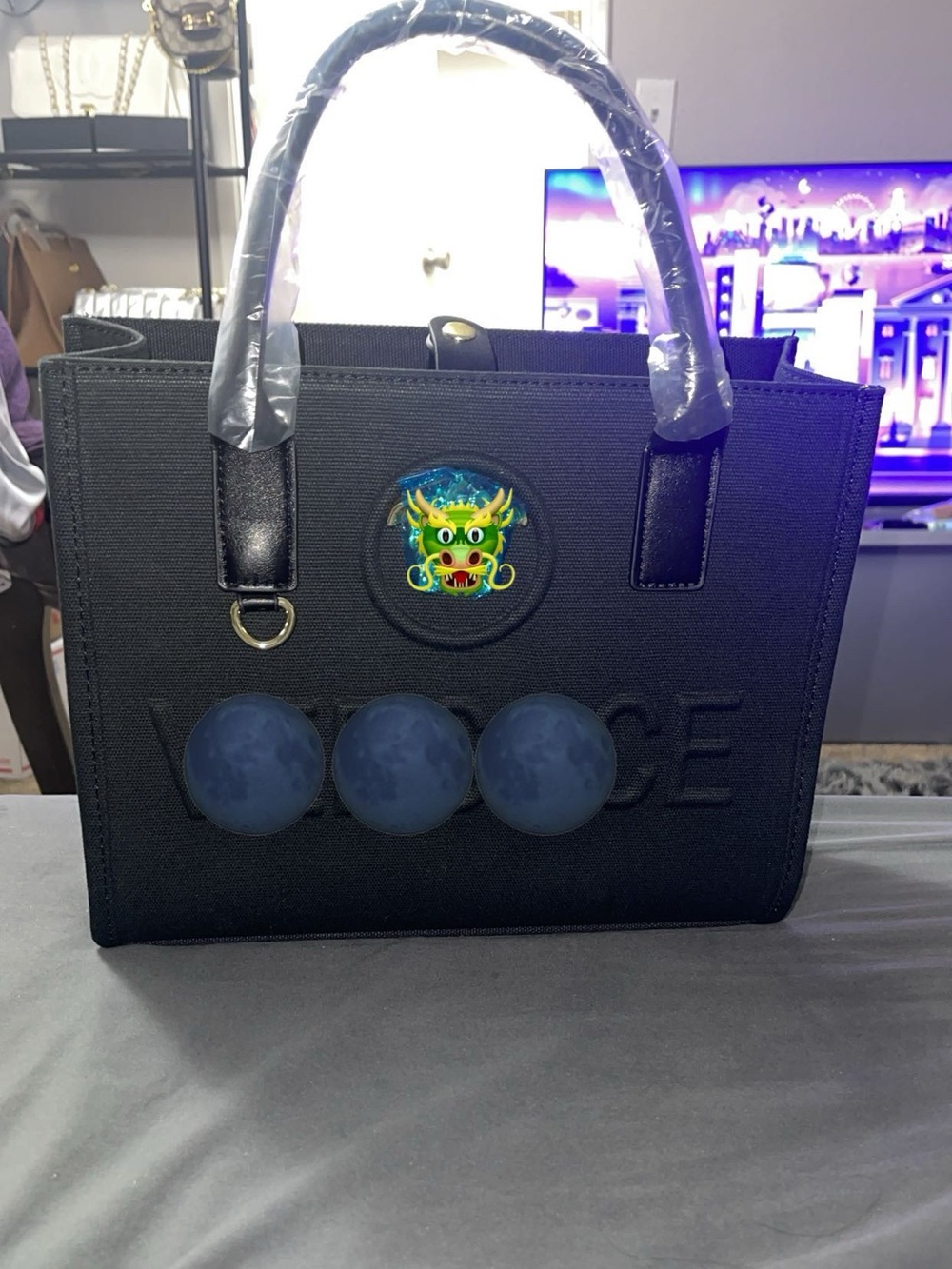 Black Structured Tote